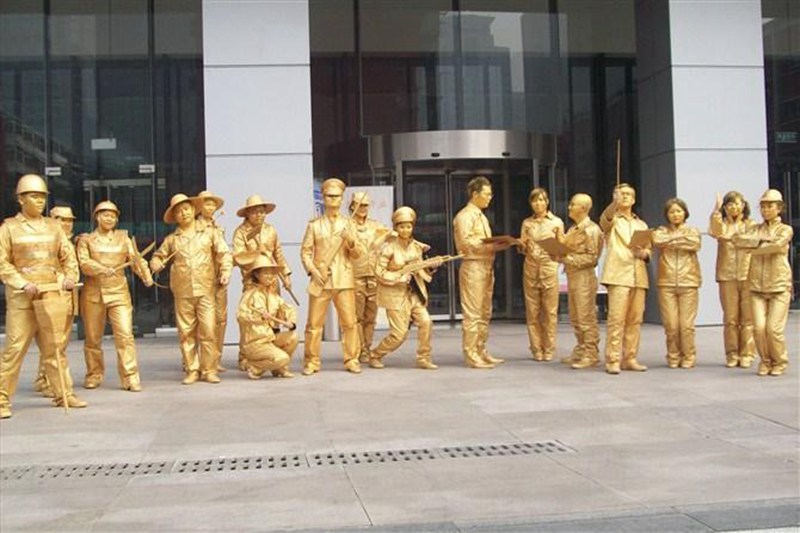 兰州活体雕塑模特案例